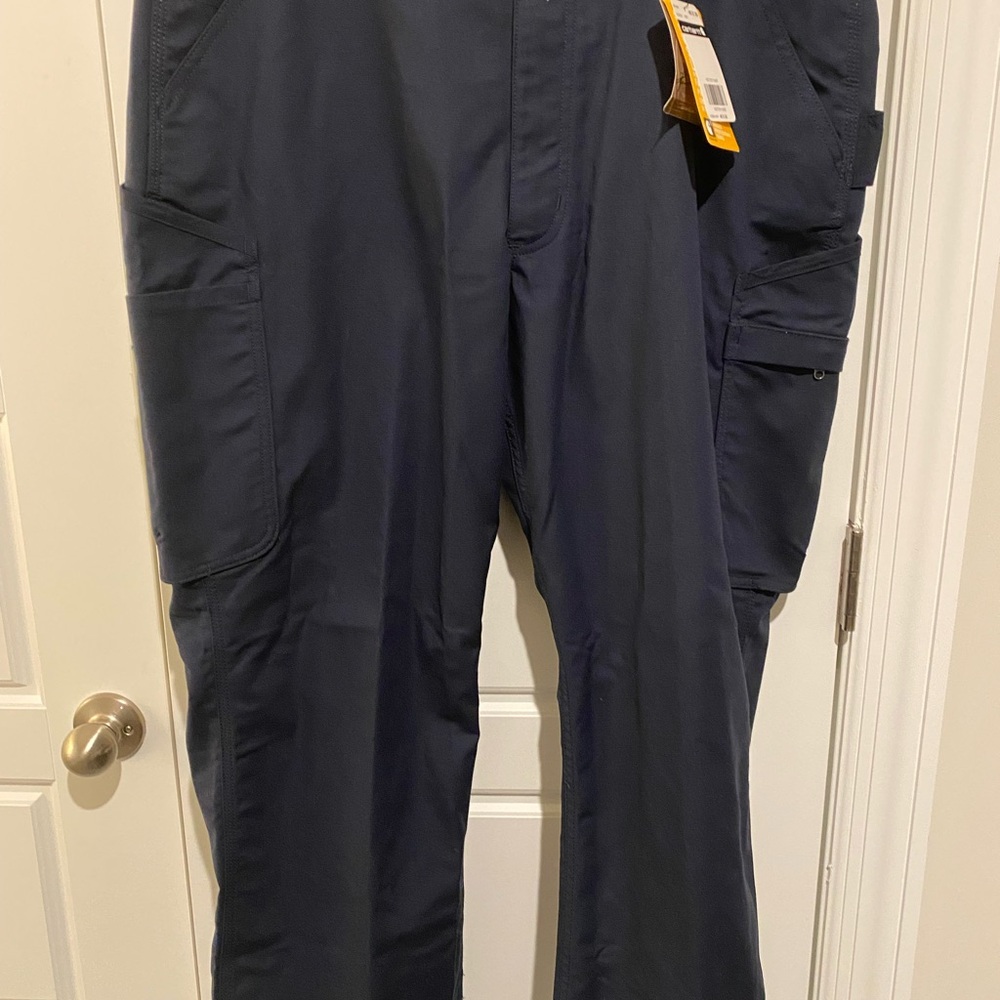 Carhartt Navy Cargo Pants Durable Utility Style size 40x30